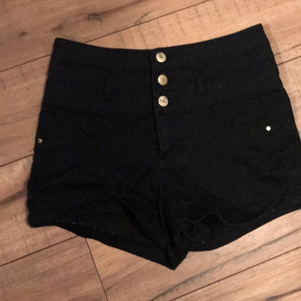 Black high waisted shorts